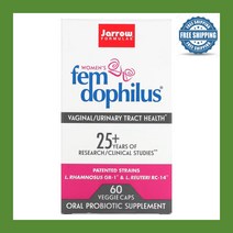Jarrow Formulas 재로우포뮬라스 펨 도피러스 여성유산균 50억CFU 60배지캡슐 락티카제이바실러스 람노서스