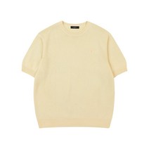 캉골KANGOL 블라썸 하프 슬리브 니트 1856 옐로우