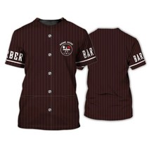 안전작업복바버샵 티셔츠 커스터마이즈 3D 로고 남성용 여성용 하라주쿠 여름 반팔 작업복 및, 10 TSTX-155_05 L