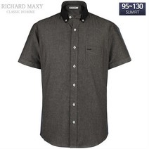 리차드막시 95-130 빅사이즈 클레릭 반팔 슬림핏 와이셔츠 - SMA6256 (6088244)