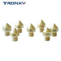 3D프린터필라멘트 TRONXY 1PC MK8 M6 노즐 0.2 1.0mm J-헤드 압출 필라멘트 3D 프린터 황동 구리, 10 5pc 0.4mm