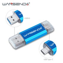usb 플래시 카드형 특히한 귀여운 대용량 wansenda 512gb type c 드라이브 3.0 고속 펜 드라이브 256gb 64gb 32gb 16gb pendrive 스틱, 푸른