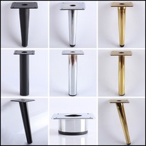 베르망 가구다리 쇼파다리 소파다리 침대다리 가구발 높이조절발 발통 철재다리 철제다리 3호, (선택05)T원통형 스틸크롬 180mm