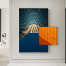 인테리어 모던 현관 그림 수직 복도 빛 추상 회화 거실 더블 레이어 중첩 액자, G