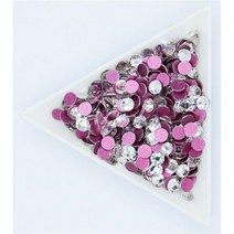 슈퍼 반짝이 스탈 AB 비 핫픽스 모조 다이아몬드 SS3SS50 FlatBack Strass 바느질 패브릭 의류 네일 아트 118472, ss20 1440pcs, Pink Clear