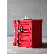 컨테이너 캐비닛 철제 인테리어 사물함 빈티지 서랍장, 올드 오렌지  41x38x48cm