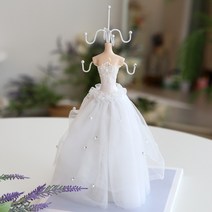 내일의공간 화이트 웨딩 드레스 악세사리거치대 (악세사리 수납함), 1번 화이트 웨딩 대형드레스