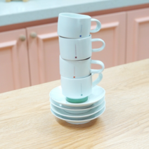 핸드메이드 에스프레소잔 세트 컵앤소서 이천도자기 미니 찻잔