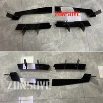 포드 머스탱 에코 부스트 2018-2022 년 리어 범퍼 디퓨저 스포일러 립 프로텍터 스플리터 바디 키트, 1 세트 블랙