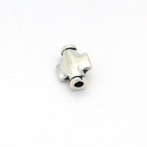 인디아실버 925 은 부자재 십자 파이프 관 펜던트 목걸이 팔찌 DIY 재료