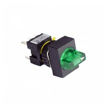 2A2B 2단 수동복귀 필라멘트 램프 셀렉터 직사각형 스위치 12V 16mm KSL16RS2-F2C2, 옐로우 [KSL16RS2-L1Y]