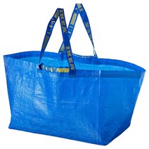 이케아 장바구니 55cmX35cm 71L 대용량 쇼핑백 시장 분리수거 수납 가방, 1개
