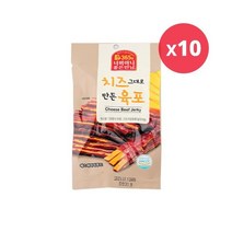 [한정수량] [국내산 83퍼센트] 치즈 그대로 만든 육포 30g x 10개 (총 300g) (업체별도