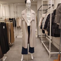 나이스클랍 덧장디테일 롱 트렌치 코트 A223MWY805