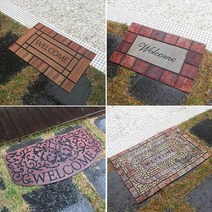 고급 업소용 사무실 현관매트 실외용 발매트 Ssize, 02 엔틱 와인 블럭, S size