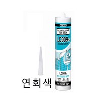 Lucky 비초산 실리콘 실란트 연회색 Light Gray 270ml 건축재 금속 목재 벽돌 PVC 샤시, 1개
