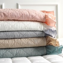 누안누안 60수 피그먼트워싱 목화솜 침대스프레드 이불겸용 프릴, 민트