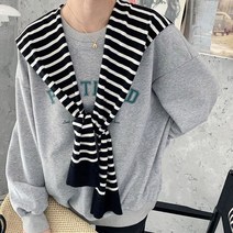 여성 외출 레이어드 스타일 단가라 숄 페이크 가디건