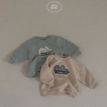 미니로브 봉쥬르맨투맨 봄 유아 아동 긴팔티 남여공용