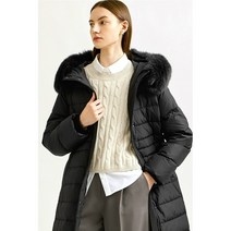 쉬즈미스 허리 벨티드 구스다운 롱 점퍼 SSGJPN42510 BK