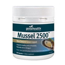 굿헬스 뉴질랜드 초록입홍합 그린머슬 2500mg 300캡슐 X 3개, 300정