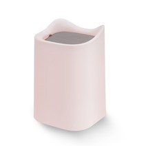 베리구즈 파스텔톤 홈데코 인테리어 쓰레기통 스윙형 미니 휴지통, 핑크