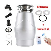 폐기물 처리기 음식물 분쇄기 가정용 씽크대 업소용 안전한 센서방식 560w 식품 쓰레기 처리 초퍼 1200ml 용량 주방 쓰레기 처리 스테인레스 스틸 그라인더 기기, 무선 어댑터, 유럽 ​​연합