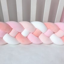1M/2.2M/3M 아기 범퍼 유아용 침대 범퍼 신생아 매듭 꼰 범퍼 베개 쿠션 침구 세트 범퍼 룸 장식, 1M(39inch), C25