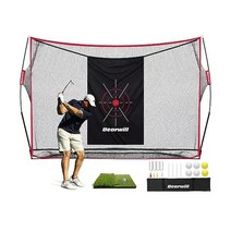 Bearwill 베어윌 골프 네트 매트 10x7ft 헤비 듀티 연습 타깃 클로스 티 8개