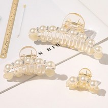 수스다 대중소3종SET구성 진주집게핀 러블리 헤어집게핀 올림머리집게핀