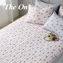 더온 카츄플라워 침대패드./미끄럼방지형/밴딩형, 살구