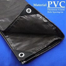 원터치윈드스크린 라운지 쉘터 위장막 0.2mm PVC 방수포 정원 온실 식물 창문 방풍 방수 필름 전망대 방수포 캐노피 캠핑 천막, 0.4mx0.9m, 01 Black Mesh