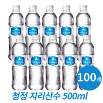 청정 지리산수 블루라벨 생수 500ml 지리산샘물 천연암반수, 100개