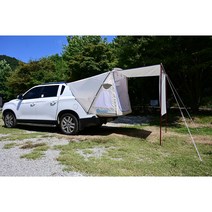 렉스턴 스포츠 칸 차박 트렁크 카 텐트 픽업 트럭, warm gray