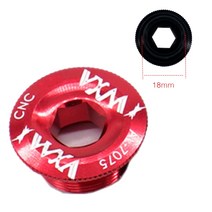 알루미늄 합금 M18/M20 자전거 바닥 브래킷 CNC 크랭크 너트 크랭크 커버 크랭크 나사, 빨간색, M18