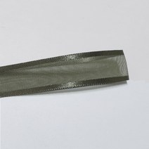 선물포장리본 꽃포장리본 양면 오간디 리본 (폭 6mm 길이90m)(폭 10mm/15mm/25mm/35mm 길이 45mm), 15mm, 18(카키)