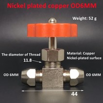 공압 공구 6mm 8mm 10 12mm 구멍 직경 오렌지 플라스틱 손잡이 금속 고압 내구성 튜브 바늘 유형 글로브 밸, 03 silver 6mm