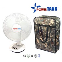 (국내당일출고) 파워탱크 12인치 DC 선풍기 + 전용수납가방 ( 12v 220v 겸용 ) 사계절 캠핑 차량 차박 낚시 선풍기, 화이트앤그레이, 파워탱크DC선풍기 + 수납가방