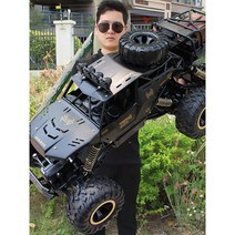 RC카 입문용 몬스터트럭 오프로드 트래커 4륜구동, 합금 골드 모델 대형 37cm 4륜 구동 클라이밍 카