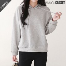 올리비에스클로젯 베이직 무지 기모안감 후드 티셔츠 O2210TS357D