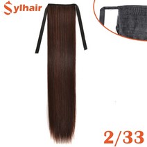 여성 가발 부분 포니테일 가발 정수리 업 스타일 반가발 sylhair 32 인치 헤어 섬유 내열성 스트레이트 헤어 페이크 헤어 칩 인 헤어, 85cm, 137-2-33