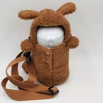 가재울마켓 물병 스트랩 텀블러 물통 보틀 파우치 가방 주머니 커버 놀이방 단체주문 초등학생 430-0934543233ea, 곰돌이텀블러백
