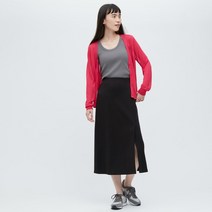 유니클로 스트레치 더블 페이스 슬릿 스커트 456024 E456024-000