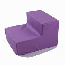 엔터펫 커버분리형 인조가죽 방수 강아지계단, 퍼플