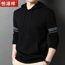 남자 후드 긴팔 티셔츠 헝위안샹(恒源祥) 가을 중년 남성 후드남 오버사이즈 캐주얼 중 청년 레깅스 긴팔티셔츠남 멋진 무지 오버핏 빅사이즈 심플한 맨투맨 남성