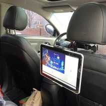 뒷자리 핸드폰 뒷좌석 태블릿 차량용 차량 헤드레스트 뒷자석 아이패드 갤럭시탭 후석 거치대, 블랙