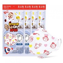 리커버리 코코몽 캐릭터 황사 마스크 KF80 (초소형) 10매입 성인유아동, 40매입, 1개, 흰색