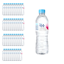 석수 500ml 40병 공식샘물 mineral water 미네랄생수 지하 암반수 천연 광천수 대용량 대량 워터 유라벨 먹는물 식수 업소용 자취생수 수분섭취 물보충, 40개