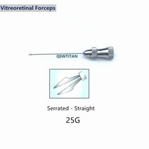속눈썹테이프 Capsulorhexis 핀셋 탈착식 헤드 티타늄, Serrated -S 25G