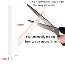 소형 초음파 가습기 아로마 디퓨저 필터 교체 부품 면봉 예비 절단 가능 공장 직접 판매 20 개 50, [01] 10pcs, [15] 8mmx128mm